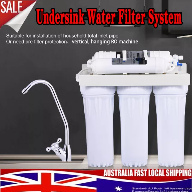 5 STAGE Reverse Osmosis Drinking Water Filter System Undersink Free Tap AU