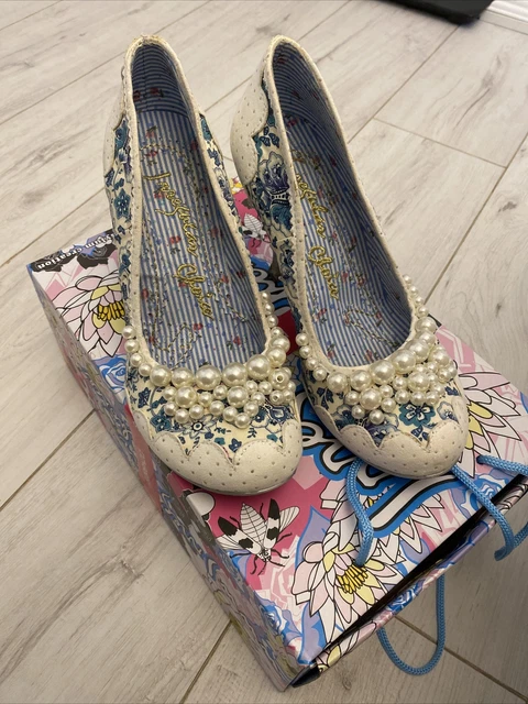 IRREGULAR CHOICE PEARLY Girly White Blue Size 39 Shoes Preowned 45.00 PicClick UK
