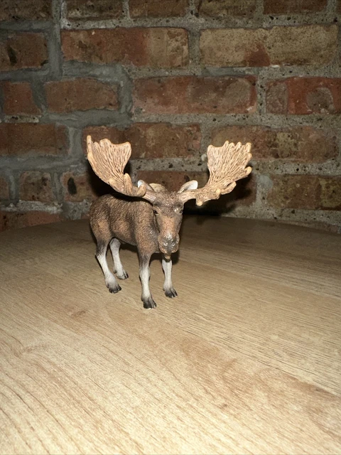 Schleich MOOSE Animal Figure 2009 Retired Wildlife Male BULL