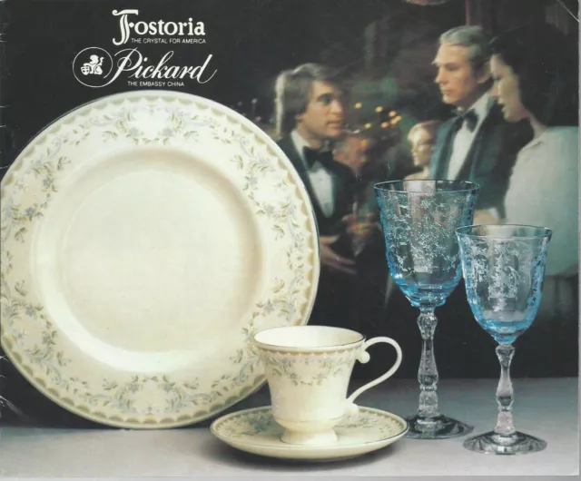 VTG 1980's FOSTORIA  AND PICARD Sales Booklet - Matching Glass & China Patterns