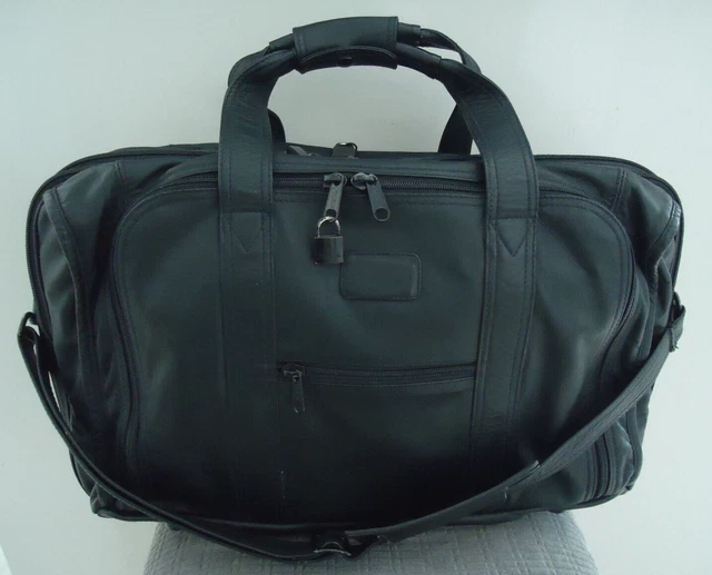 Rare Tumi Alpha Columbian Vintage Leather 3Zip Carry On Weekend Duffel Bag