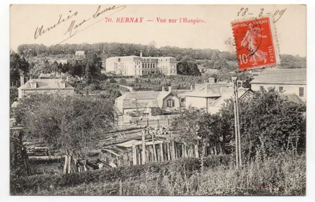 BERNAY - Eure - CPA 27 - vue sur l' Hospice