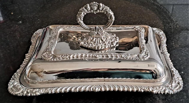 Superbly Ornate Georgian Style Sheffield Silver Plated Entree Dish C 1900+
