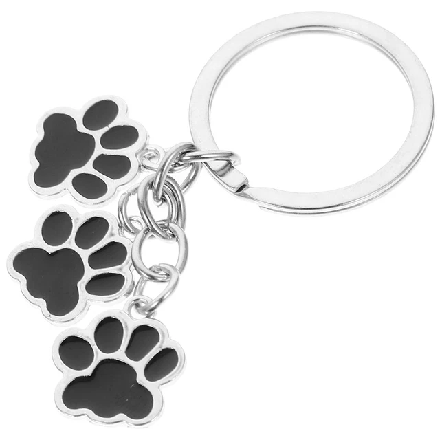Porte-clés En Cuir Pour Conserver Les Poils D'animal - Forme Patte De Chat - 3 Pièces, Compartiment Secret - Cadeau Sentimental Pour Propriétaire D'animal