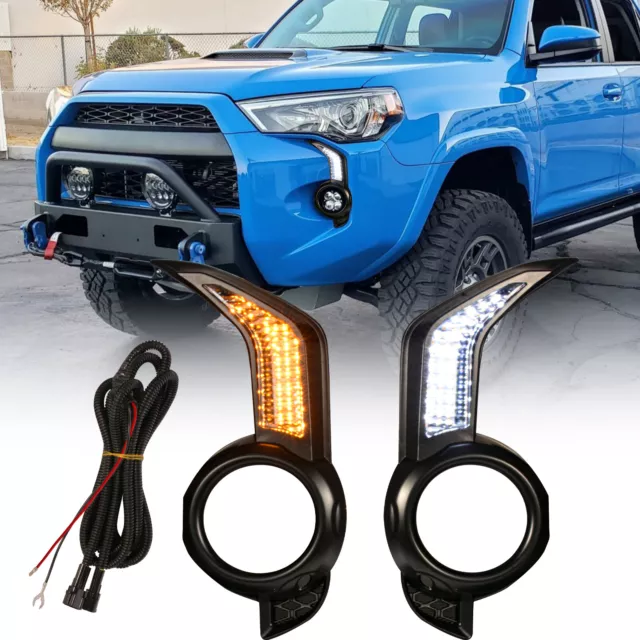LED DRL DAYTIME Running Lights For 4Runner Toyota 20142024 Front Fog