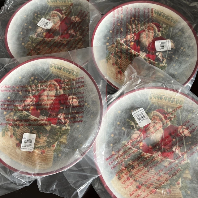 New Pottery Barn Santa Claus Plates, Set of 4 - Melamine - Free Shipping