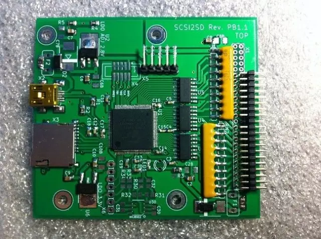 SCSI2SD Kit Proc V1.1 Powerbook SCSI to MicroSD Adapter Bausatz, ersetzt HD