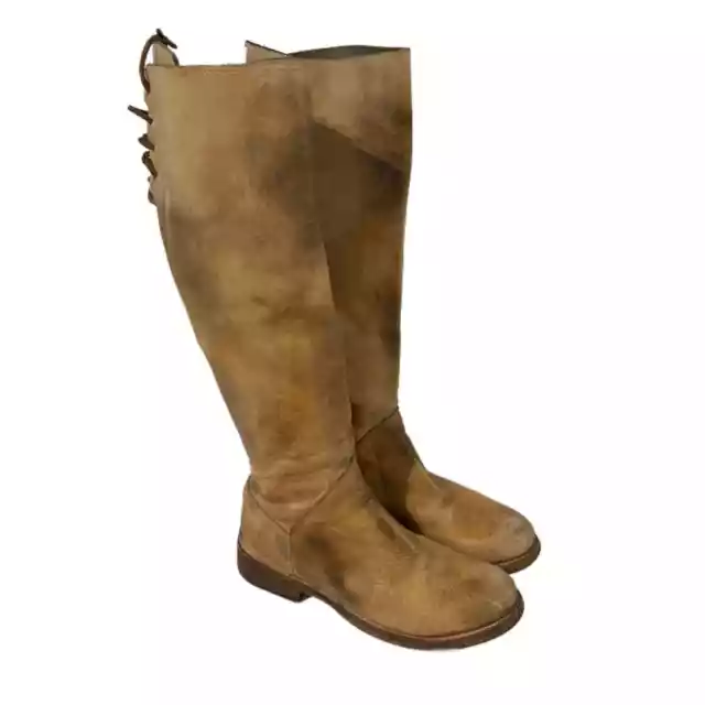 Bed Stu Manchester II Knee High Tan/Distressed Leather Equestrian Boots Size 7