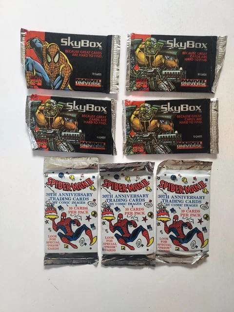 Skybox 1993 Marvel Universe Series  Trading Card Pack 7 total packs