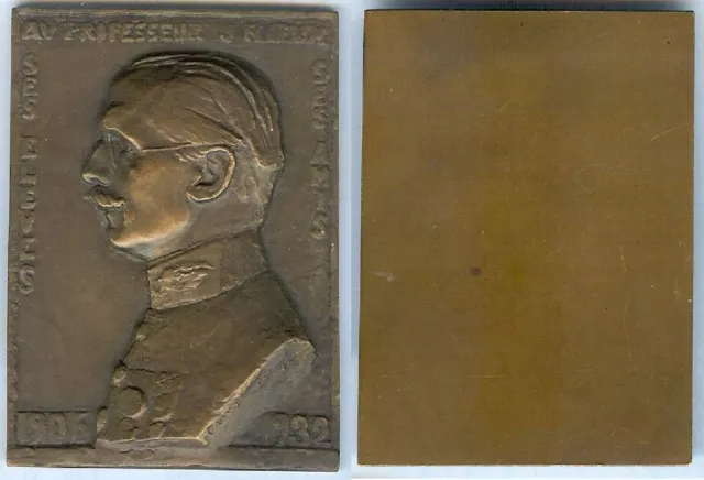 Médaille de table - Professeur J. RIEUX 1906/1932 ses élèves, ses amis bronze
