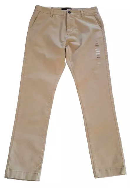 Aeropostale Mens Chino Pants Skinny Khaki Size 28 X 30 New With Tags Stretch