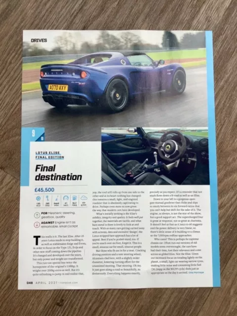 LOTUS ELISE FINAL EDITION 2021 - Road Test Article