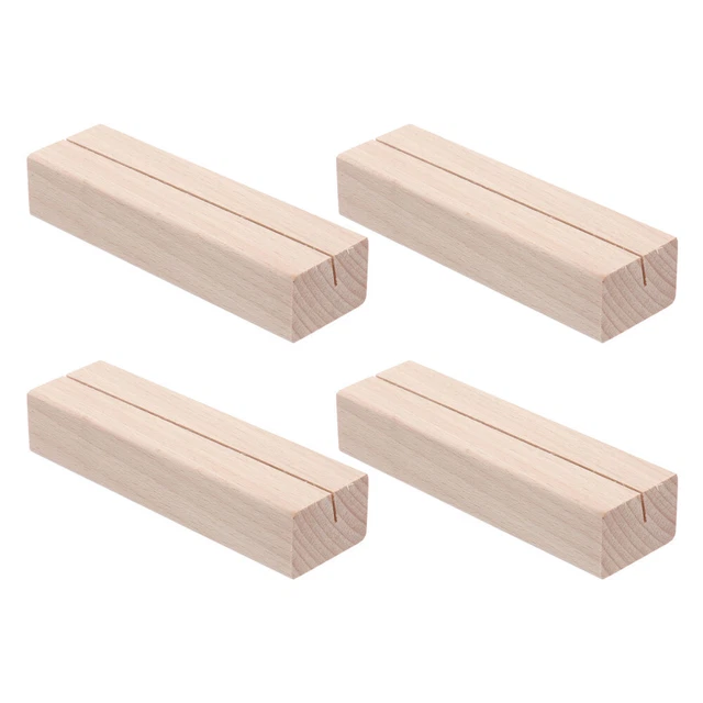 4 pz supporto per biglietti da visita legno supporto per display cartello matrimonio base ornamento