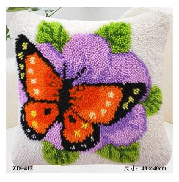 Knüpfkissen * Bastelset * Kreativ * OVP * Schmetterling * 40 x 40