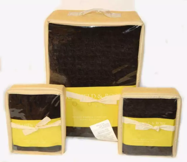 DRANSFIELD & ROSS Network Dark Brown Seal FULL/ QUEEN COVERLET SET Neiman Marcus DRANSFIELD & ROSS Network Dark Brown Seal FULL/ QUEEN COVERLET SET Neiman Marcus
