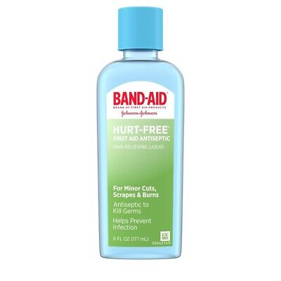 Band-Aid herido libre de Primeros Auxilios Antiséptico Líquido para aliviar el dolor 6 fl. OZ lavado