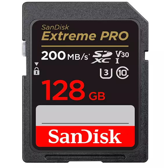 Sandisk 128GB Extreme PRO SDXC Card +Rescuepro Deluxe, up to 200Mb/S, UHS-I