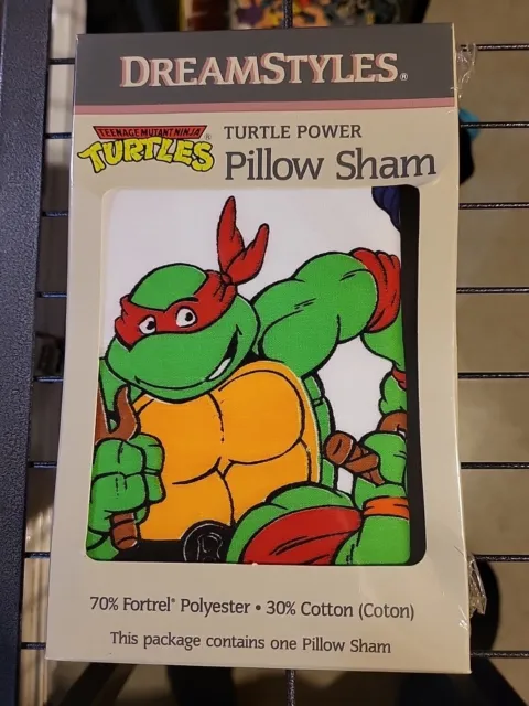 New Vtg TMNT Teenage Mutant Ninja Turtle Bed Pillow Sham Case 1990 Mirage Sealed