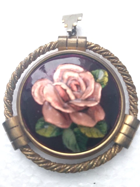 Magnifique Pendentif En Or 18K Avec émaux De Limoges - Signé Poujol, Bijou D'occasion