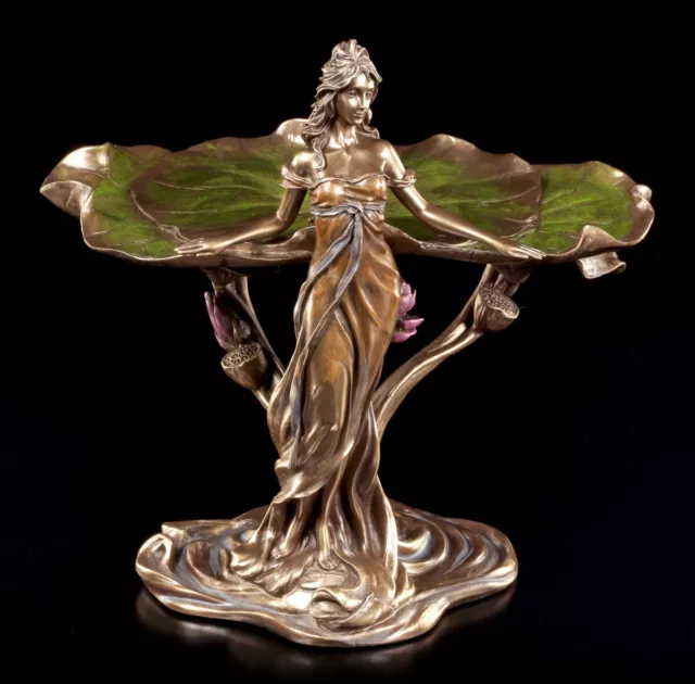 Art Nouveau Coquille - Femme Avec Nénuphars - Veronese - Figurine Statue Déco 2