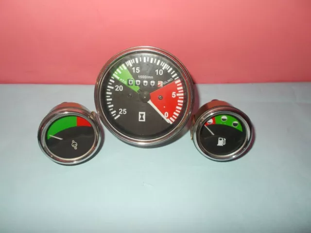 Massey Tachometer+ Fuel Gauge+ Temp Gauge- MF230,240, 550 URSUS 2802,2812,3502