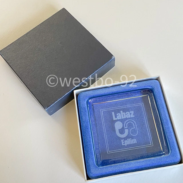 Vintage 1970s Pharmaceutical Labaz Epilim Drug Promotional Glass Paperweight
