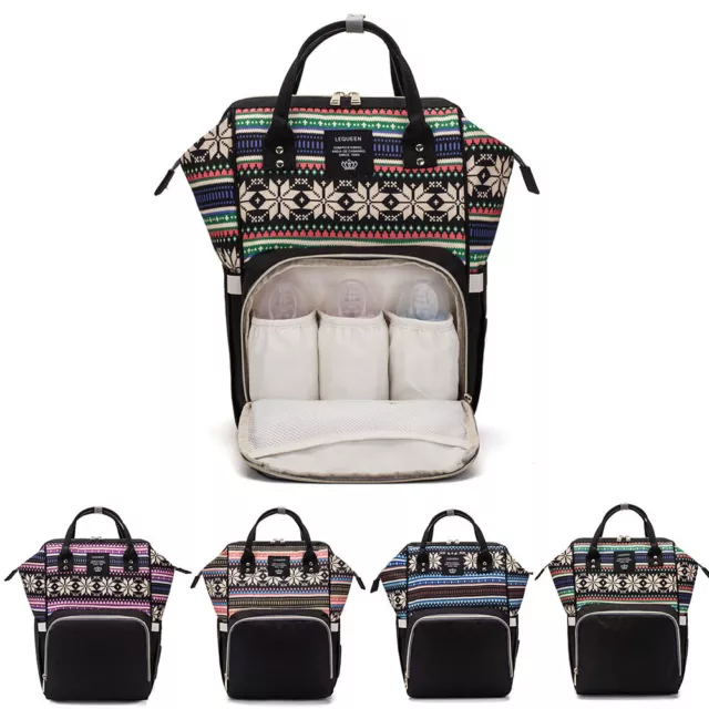Mummy Baby Diaper Bag Maternity Nappy Backpack Multi-purposes Use 050 Snowflake