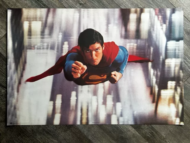 SUPERMAN Flying Vintage Movie Poster Christopher Reeve DC Thought Factory 1979