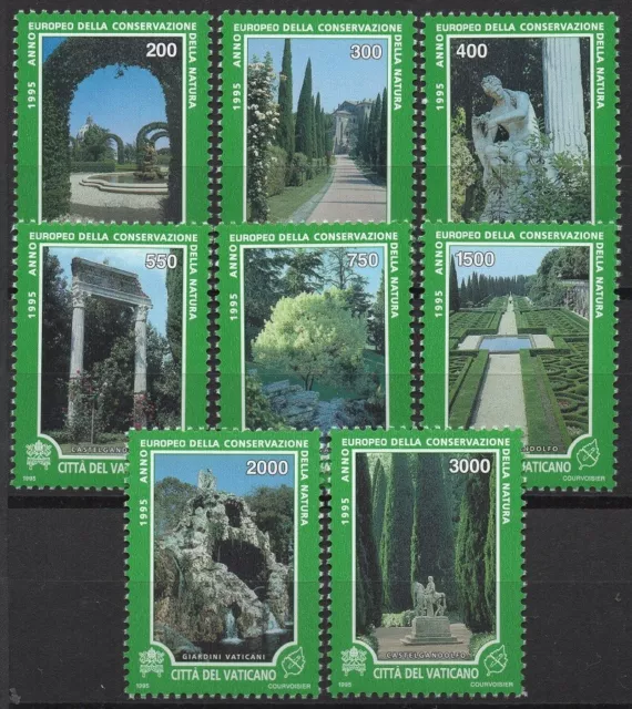 Vatican 1995 Sc# 980-987 Mint MNH European nature year Gandolfo garden stamps