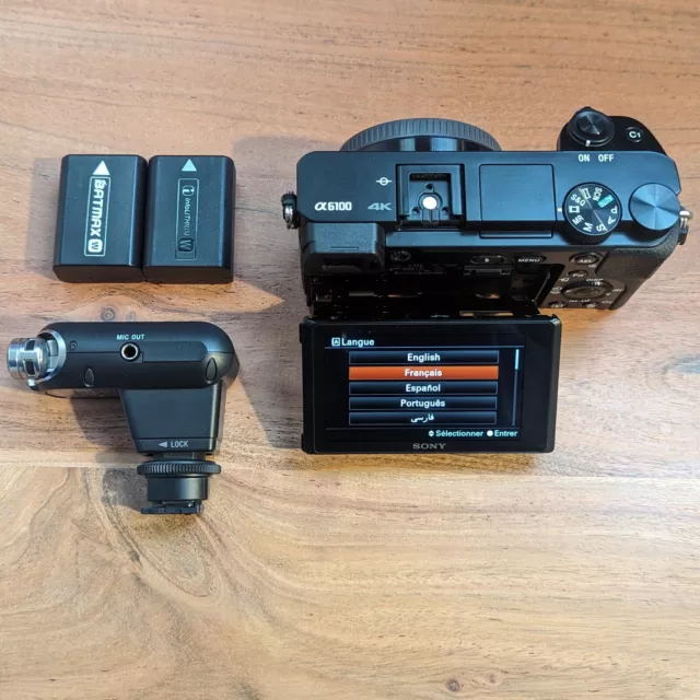 Appareil Photo Caméra Sony Alpha 6100 4K Hybride APS-C + Micro