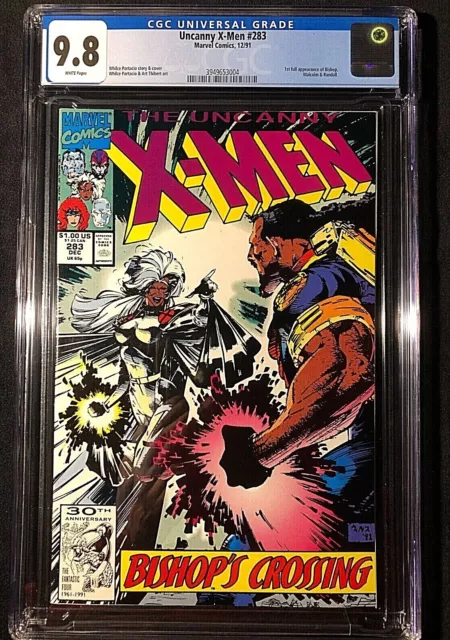 Uncanny X-Men 283 cgc 9.8 Marvel 1991 1st appearance full of Bishop WHITE pgs NM