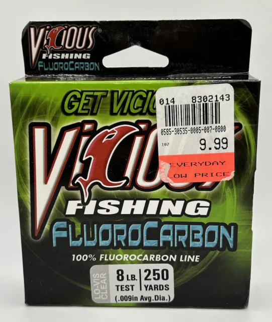  Vicious Fishing 100% Fluoro - 8LB, 200 Yards : Sports