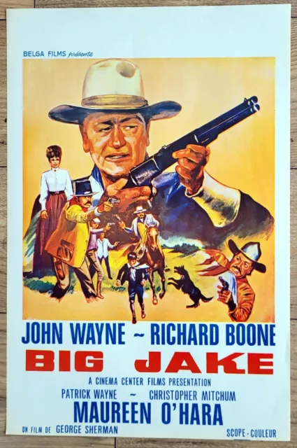 belgian poster western BIG JAKE, JOHN WAYNE, RICHARD BOONE, MAUREEN O'HARA