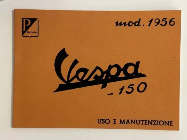 Libretto uso e manutenzione VESPA 150 mod.1956
