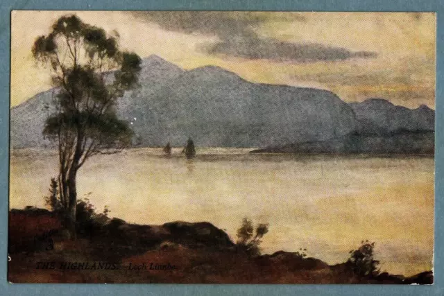 Tuck's Oilette Art Postcard #7661 Bonnie Scotland The Highlands Loch Linnhe