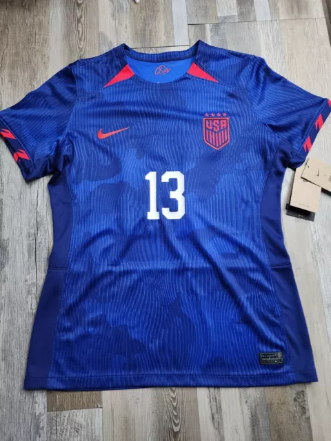 NEW Nike Womens Alex Morgan USWNT Team USA 4 Star Soccer Jersey LARGE Slim $135