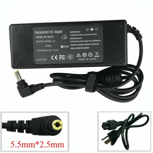 NEW 90W AC Power Adapter Charger For Toshiba Satellite M305-S4910 L505D-S5983