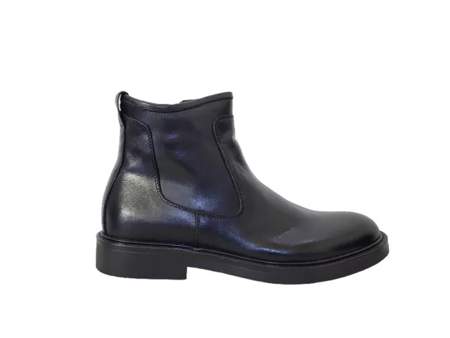 Chaussures Bottes Chelsea Bottines Homme Paul Kelly Cuir Noir Fermeture Éclair