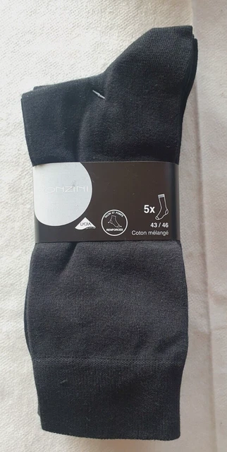 Lot De 2 Paires De Chaussettes Hautes Bronzini - Marron & Beige - Taille 40/42 - Neuves
