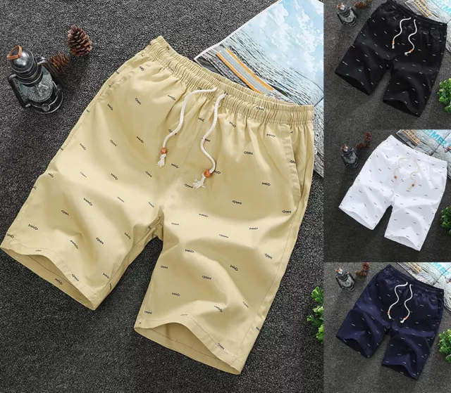 MEN CASUAL SPORT Shorts Chino Summer Beach Joggers Pants Twill Cotton Slim  Fit $14.99 - PicClick