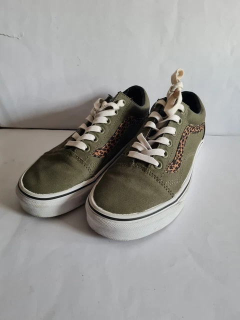 Khaki vans with leopard print deals