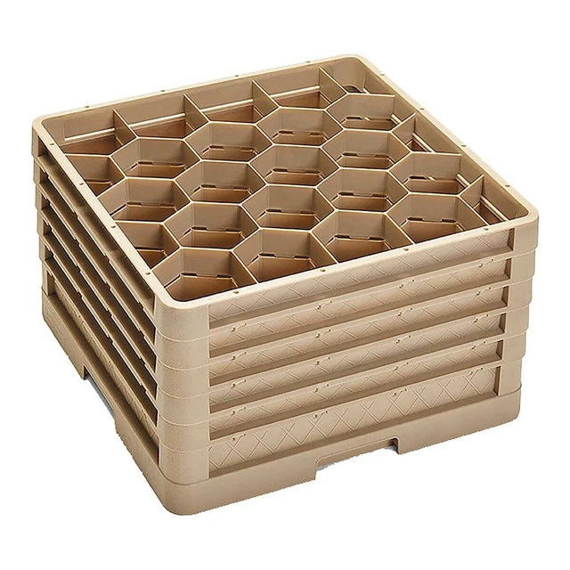Traex CR11GGGGG 20 Compartment Glass Rack with 5 Extenders