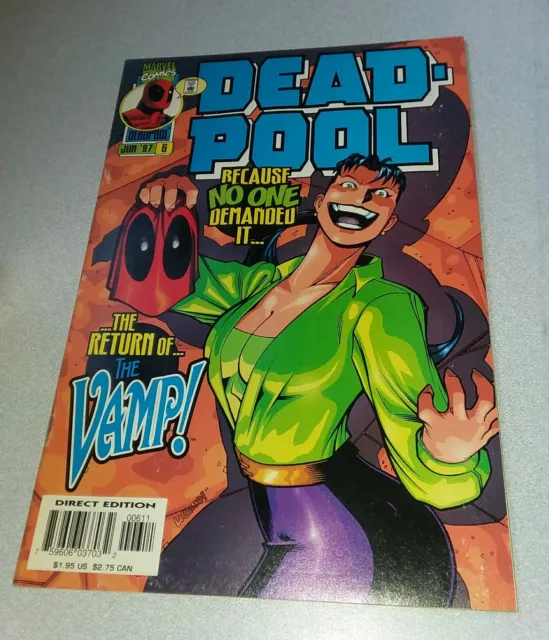 Deadpool #6 volume 1 marvel comics 1997 the vamp early appearance 1st print