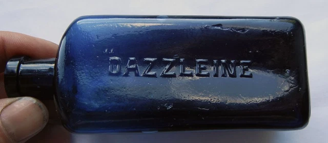 Dazzleine plate cleaner triangular poison bottle c1910-20