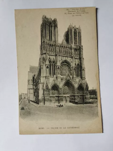 CPA 51 REIMS - Façade de la Cathédrale