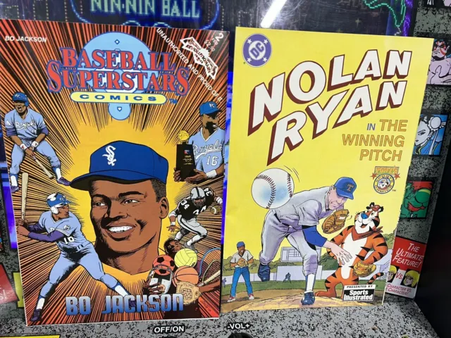 1992 DC Comic Nolan Ryan Winning Pitch + Baseball Superstars Comic Bo Jackson