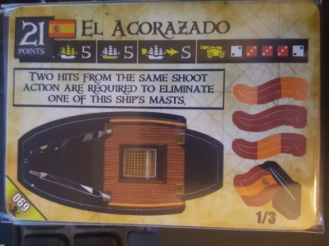 Pirates Constructible Strategy Game Singles – Spanish Main Set, WizKids, Lightly Played