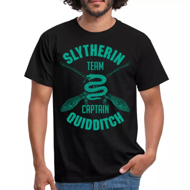 Harry Potter Slytherin Quidditch Wappen Männer T-Shirt