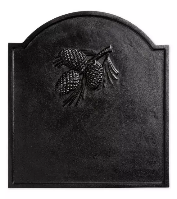 Plow & Hearth - Cast Iron Fireback with Pine Cone Design (66A88)