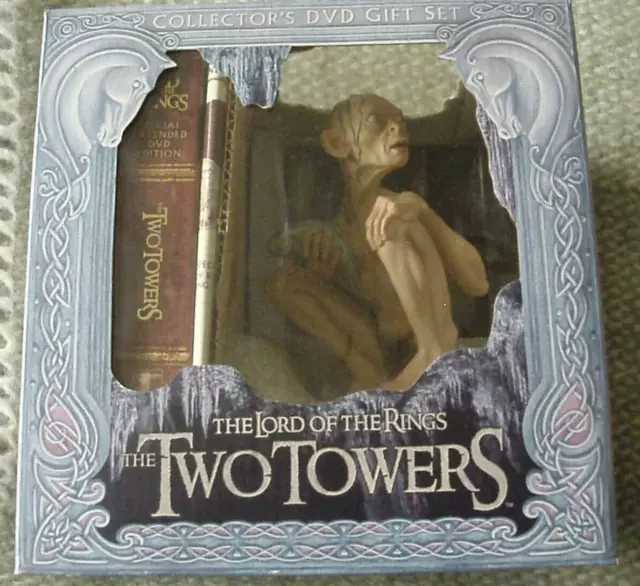 The Lord of the Rings The Two Towers Collector's DVD Gift Set boxed with Gollum